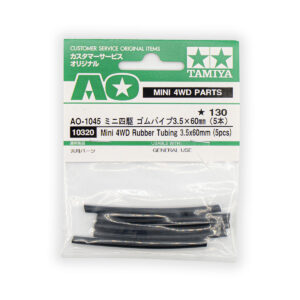 AO-1045 Mini 4WD Rubber Tubing 3.5x60mm (5pcs) - Tubetti in Gomma Neri