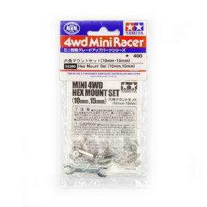 Tamiya 15395 Set Supporti Esagonali in Ottone Hex Mount Set 10mm e 15mm per assetto rulli e piastre FRP Mini 4WD